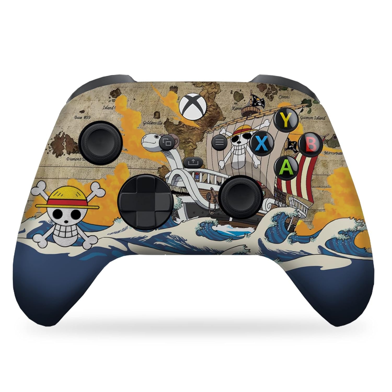 One Peice Custom X-Box Controller Wireless Compatible with X-Box One/X-Box Series X/S Proudly Customized in USA with Permanent HYDRO-DIP Printing (NOT JUST a SKIN)
